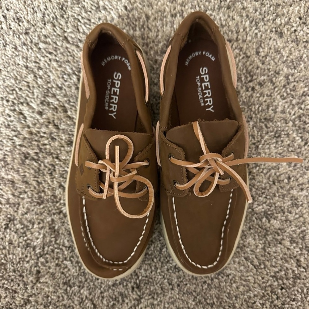 Sperry Top-Sider Leather Boat Shoes – Tan (Youth 1.5W / EU 33)